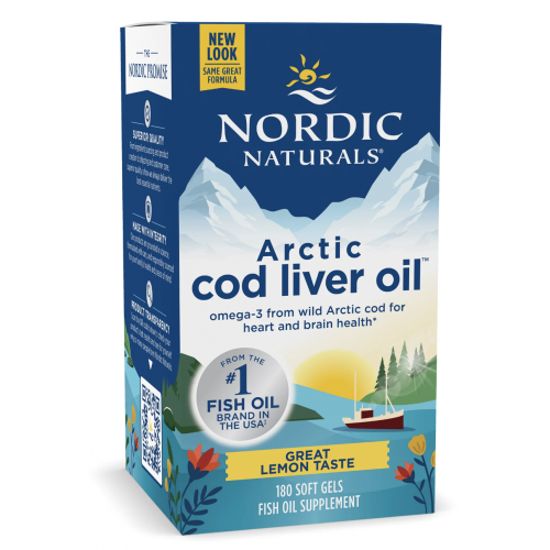 Nordic Naturals 挪威小鱼 北极鳕鱼肝油 柠檬味 180粒