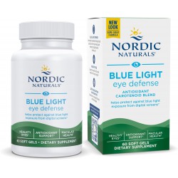 NORDIC NATURALS Blue Light Eye Defense 60粒 挪威小鱼叶黄素防蓝光护眼60粒（叶黄素12mg,内玉米黄素2mg,消旋玉米黄质10mg和虾青素2mg）